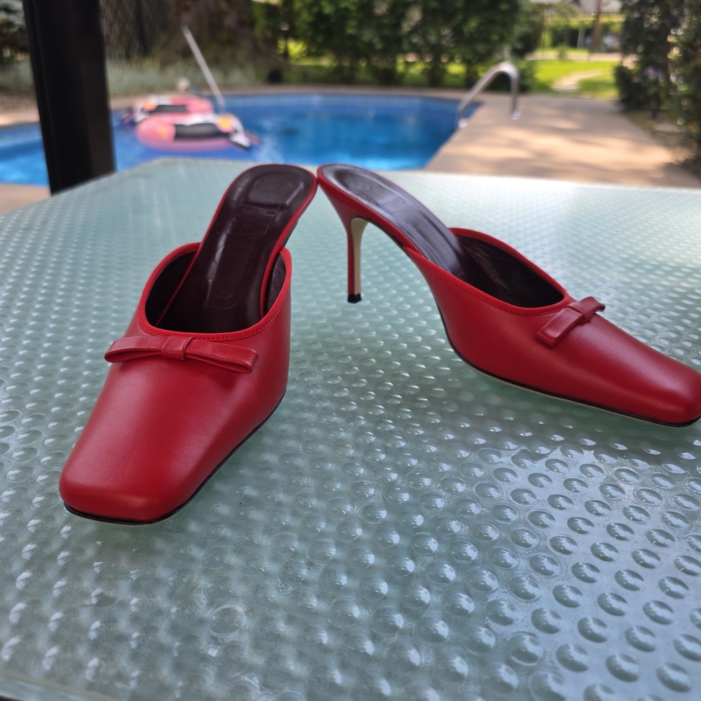 Elegant Red Women's Mules